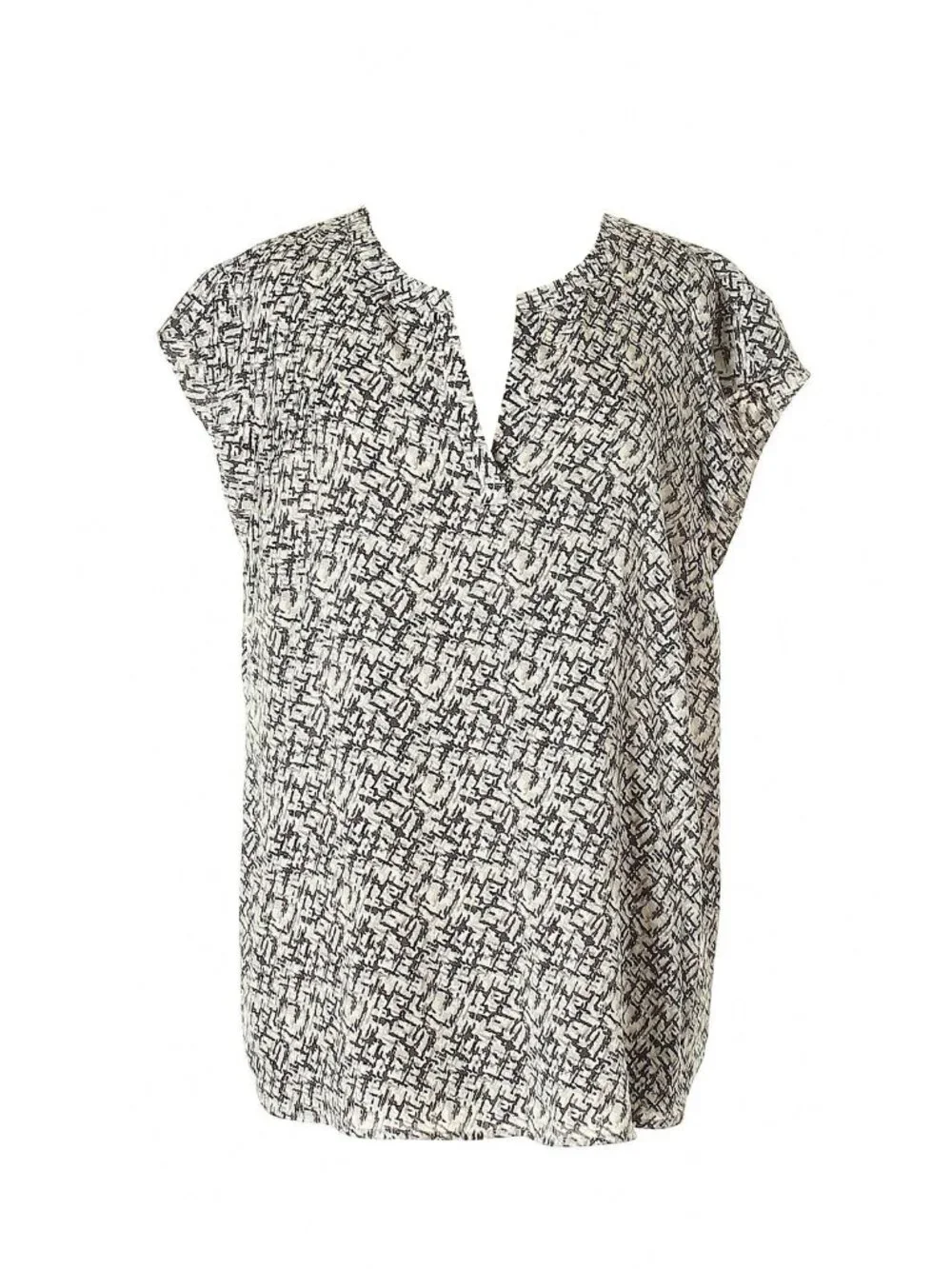 Hilary Radley Womens Printed Short Sleeve Top